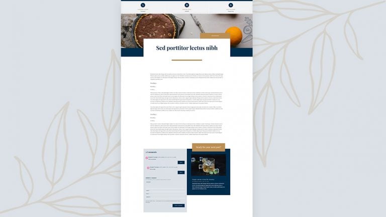 bistro blog post template