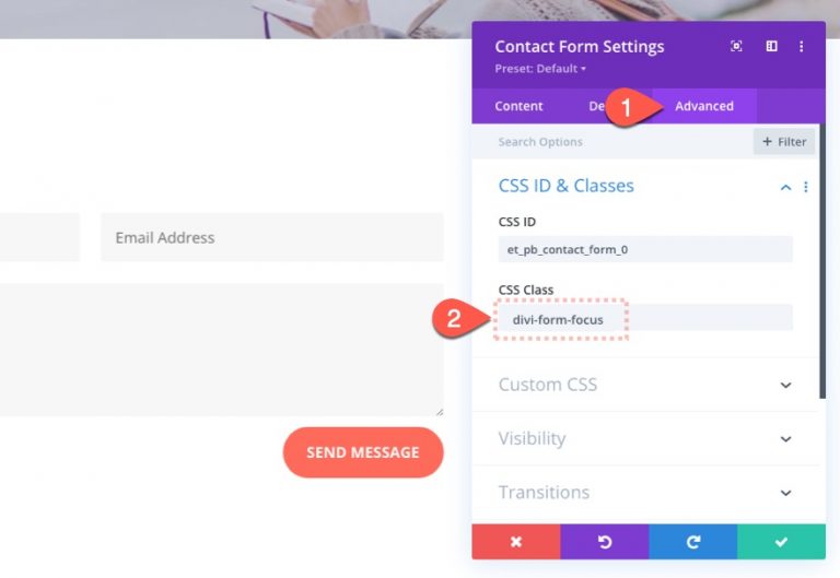 How To Add Css Focus State Styling To Elements When Filling Out A Divi Form