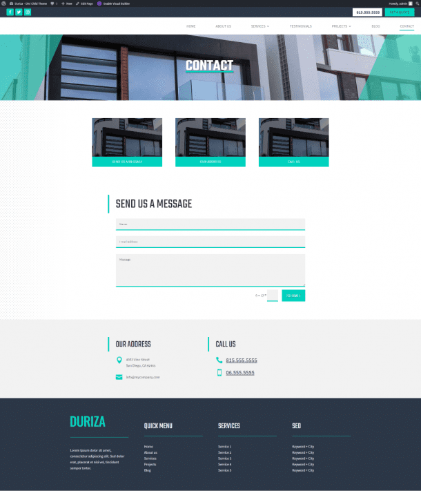 Duriza - Divi Child Theme Overview