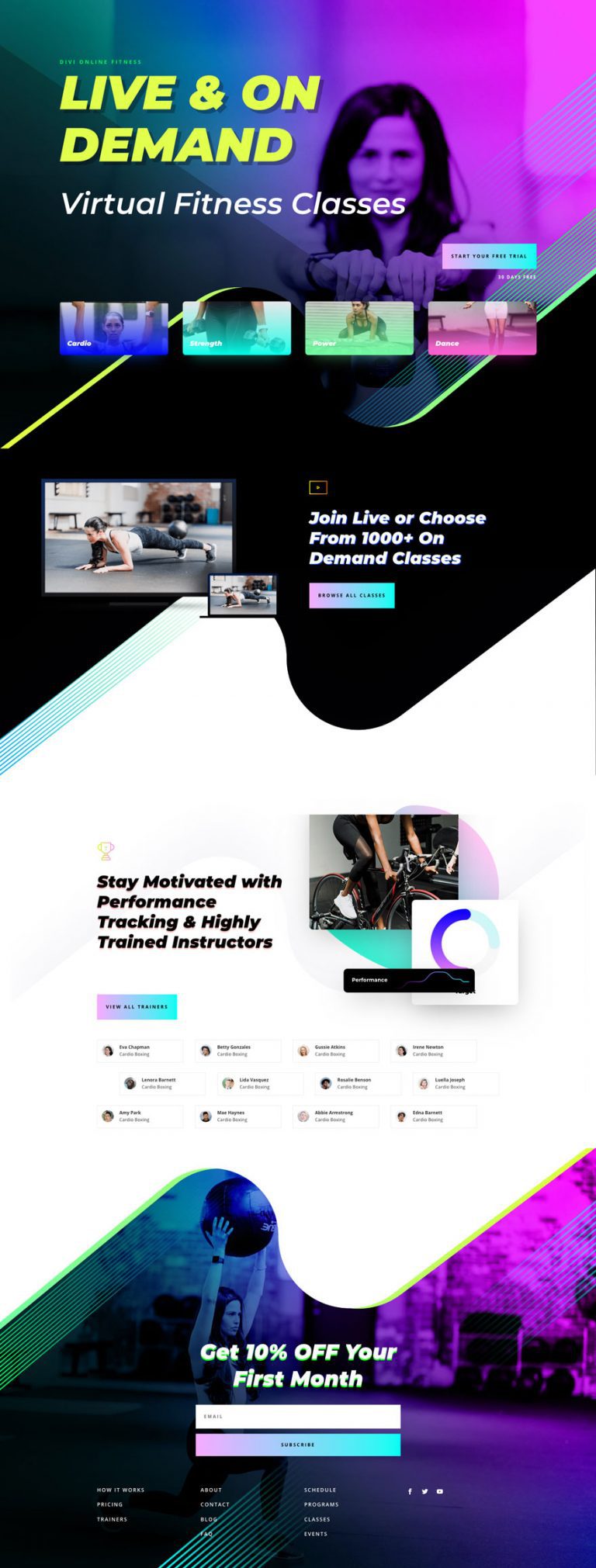 Get A FREE Virtual Fitness Layout Pack For Divi