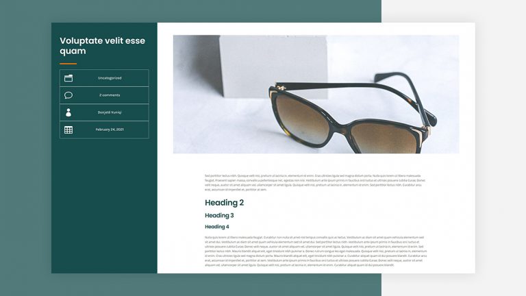 sunglasses shop blog post template