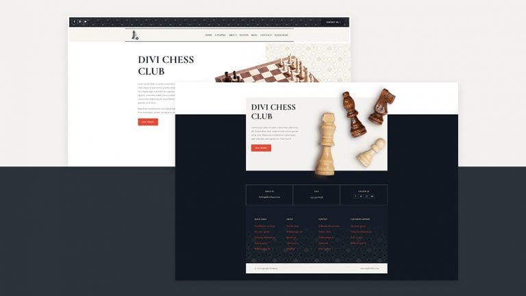 chess club header footer