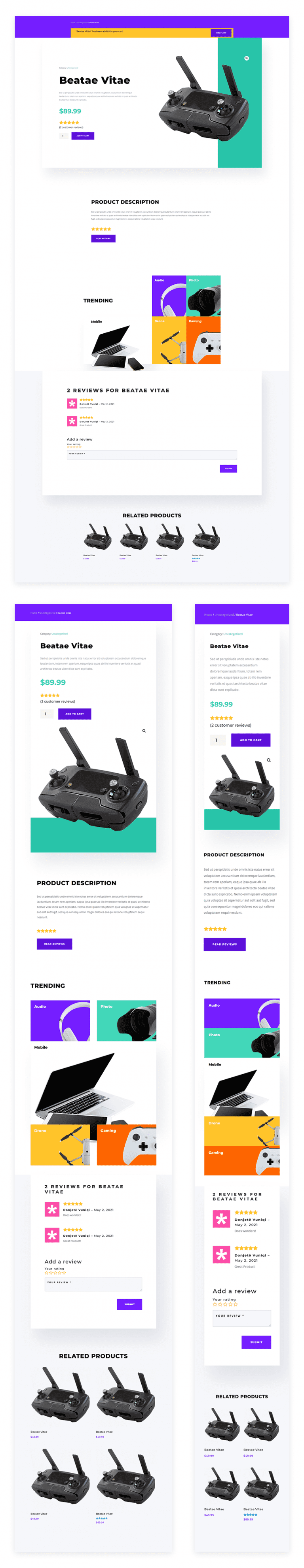 Download a FREE Product Page Template for Divi’s Electronics Store