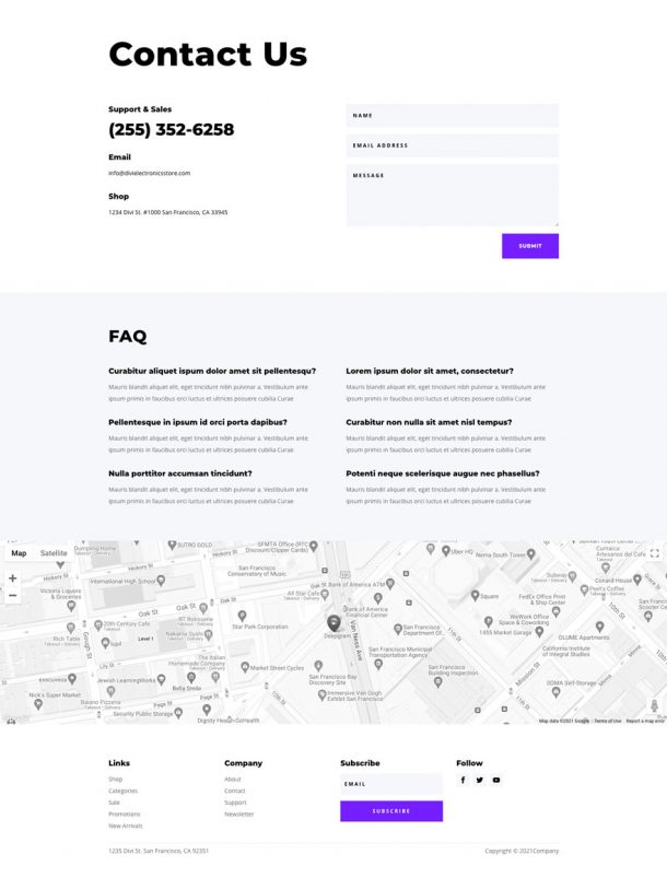 Get A Free Electronics Store Layout Pack For Divi