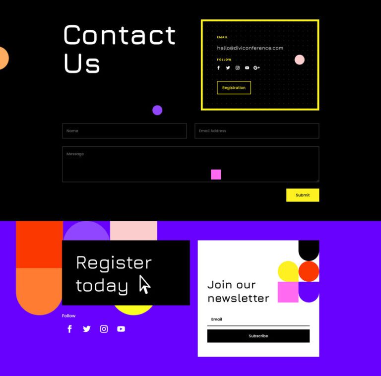 Get a FREE Virtual Conference Layout Pack for Divi