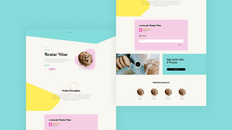 homemade cookies product page template