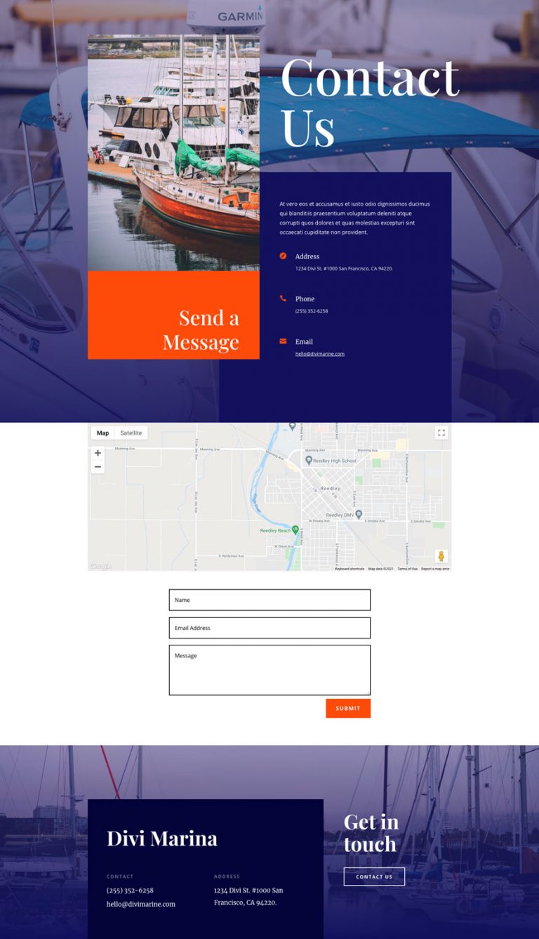 Get a FREE Marina Layout Pack for Divi