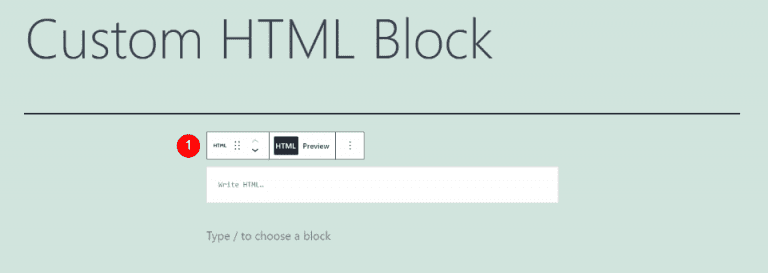 How To Use The WordPress Custom HTML Block