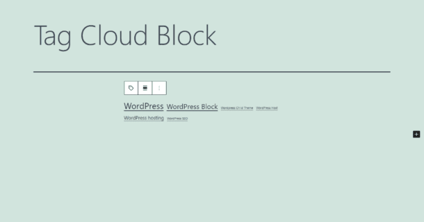 How To Use The WordPress Tag Cloud Block