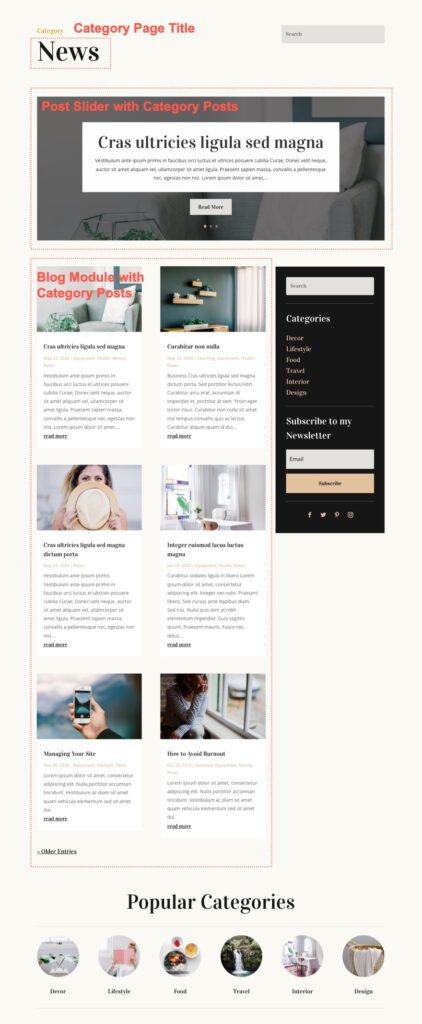 Download a FREE Category Page Template for Divi's Blogger Layout Pack