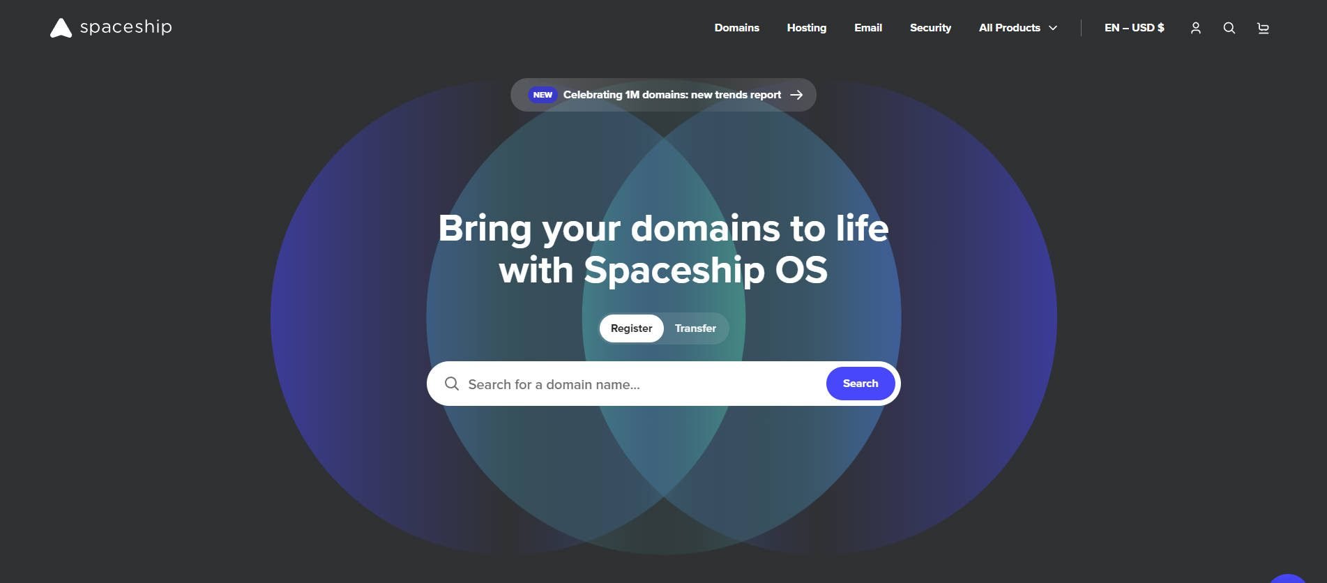 Spaceship Domains - Homepage - September 2024