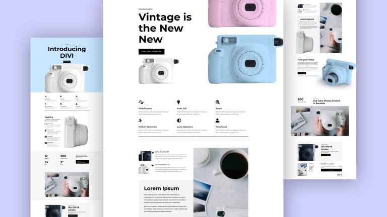 camera product website