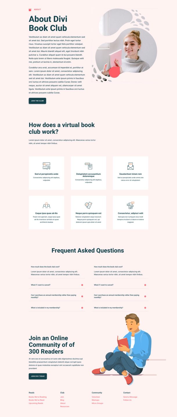 Get a FREE Book Club Layout Pack for Divi