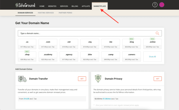 How To Manage Your Domain Using SiteGround's Site Tools