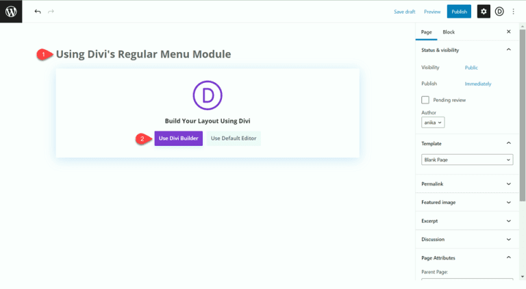 Using Divi's Fullwidth Menu Module vs Regular Menu Module