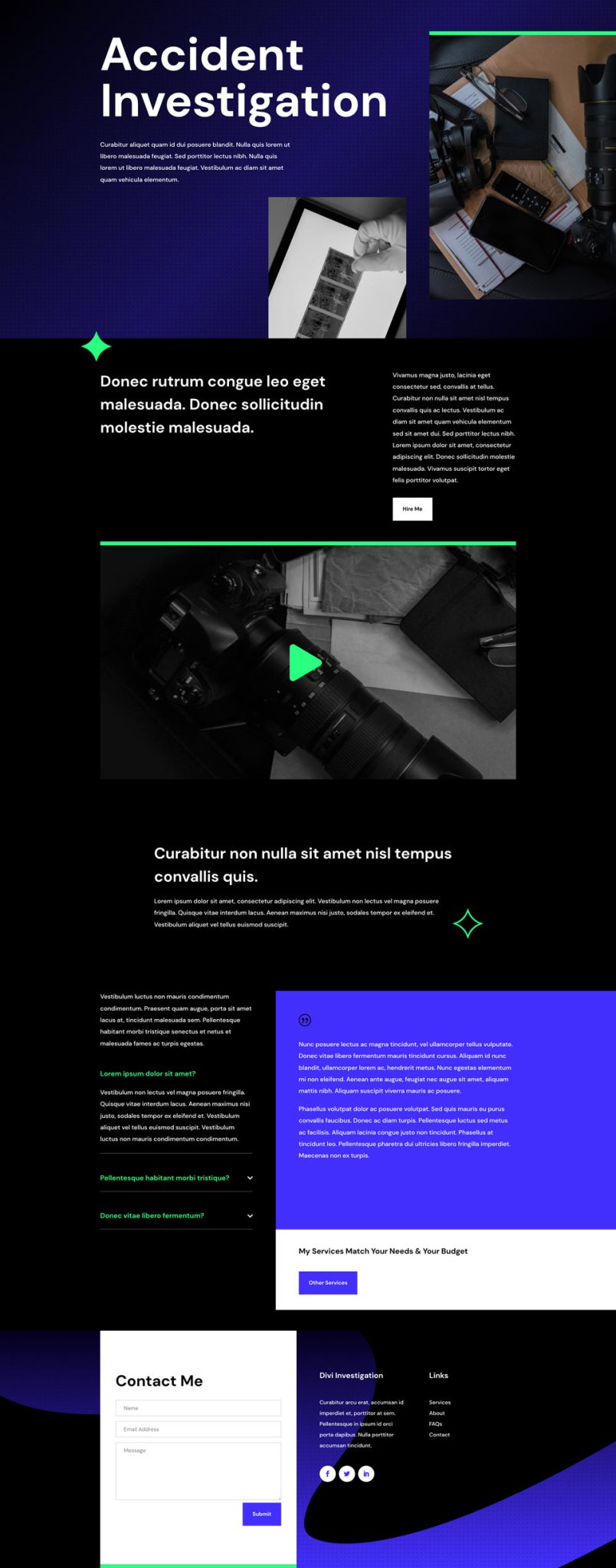 Get a FREE Private Investigator Layout Pack for Divi