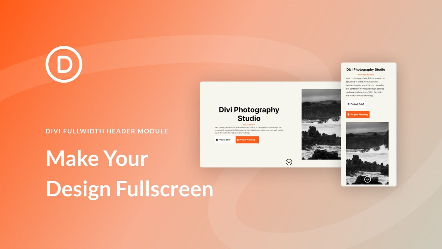 Divi Fullscreen Header