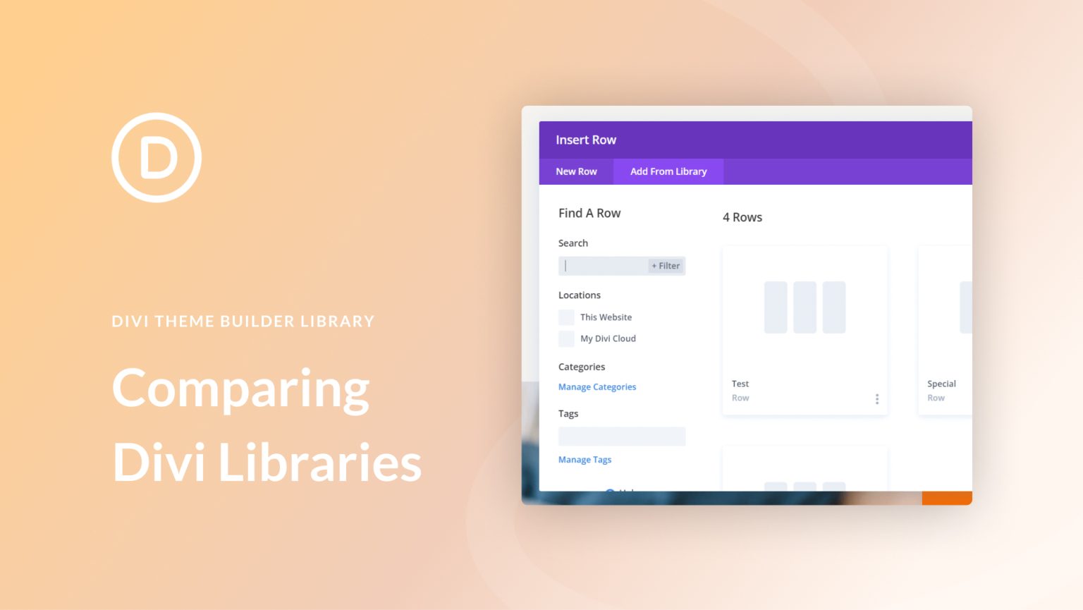 difference between Divi's libraries