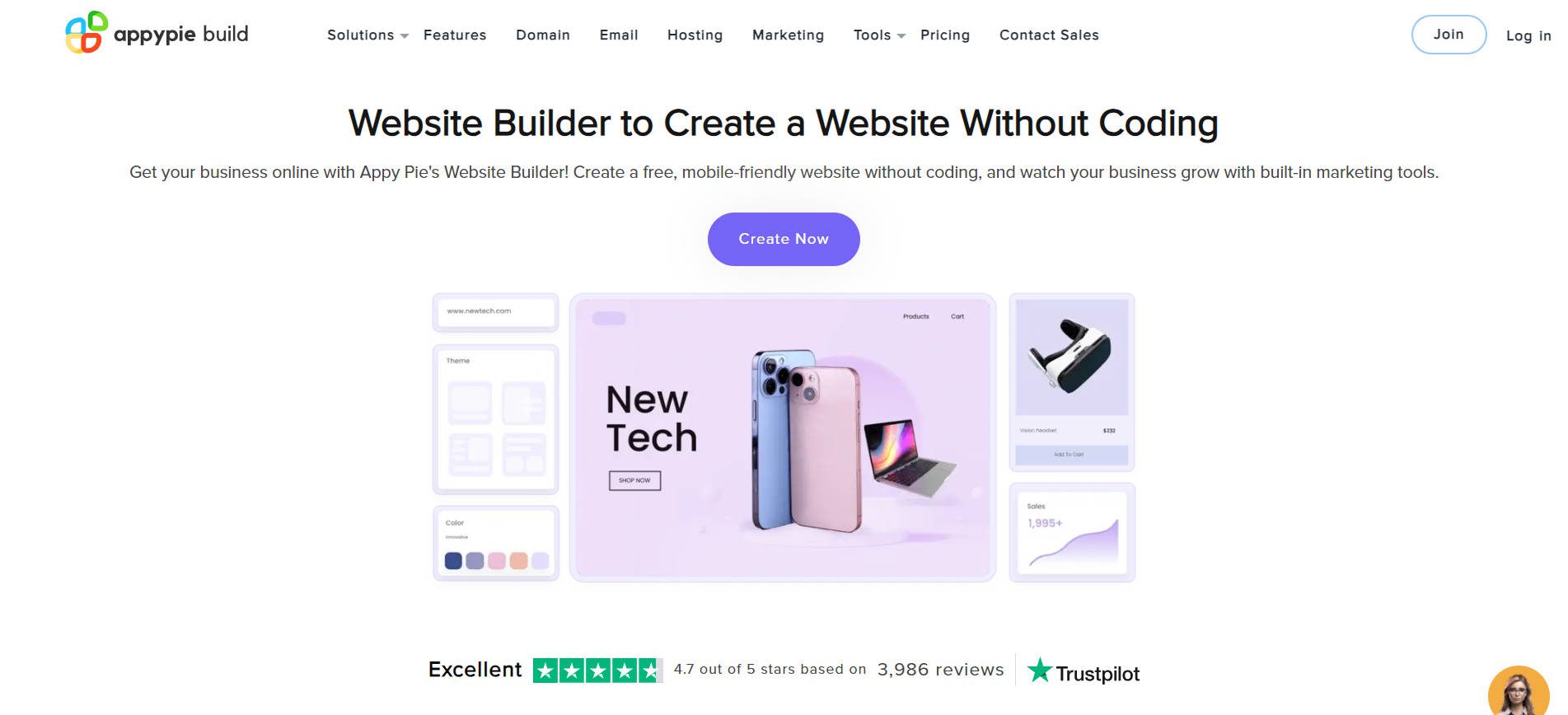 Appy Pie AI Website Builder - Landing Page - October 2024