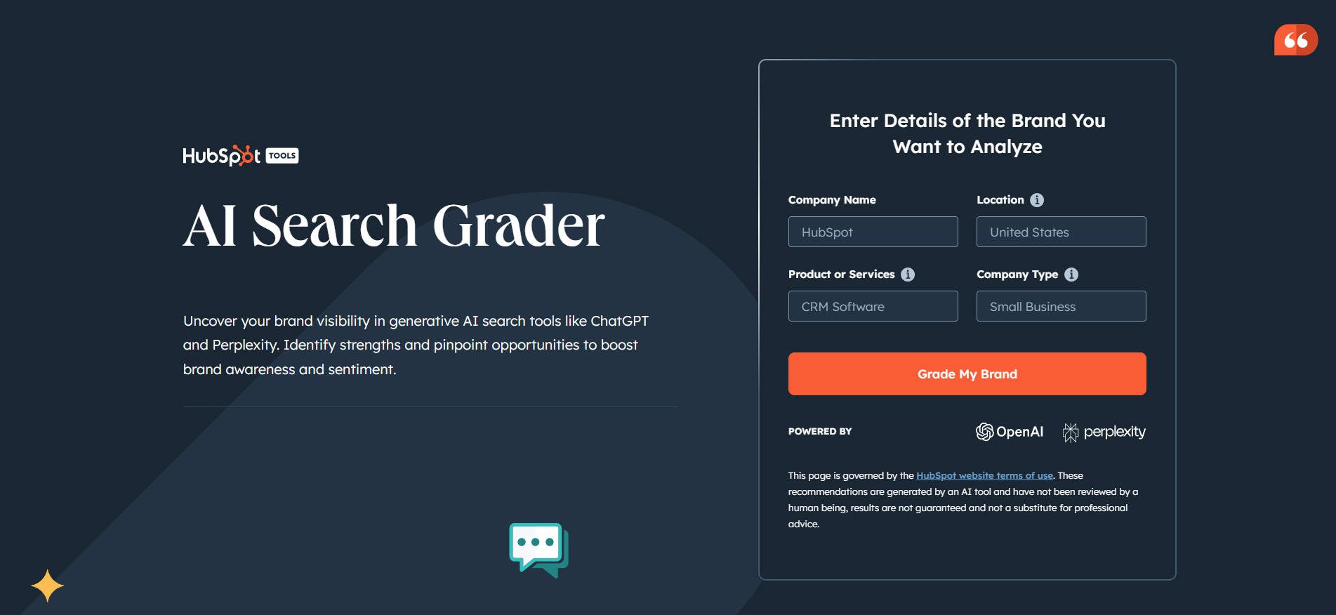 HubSpot AI Search Grader - Landing Page - Jan 2025