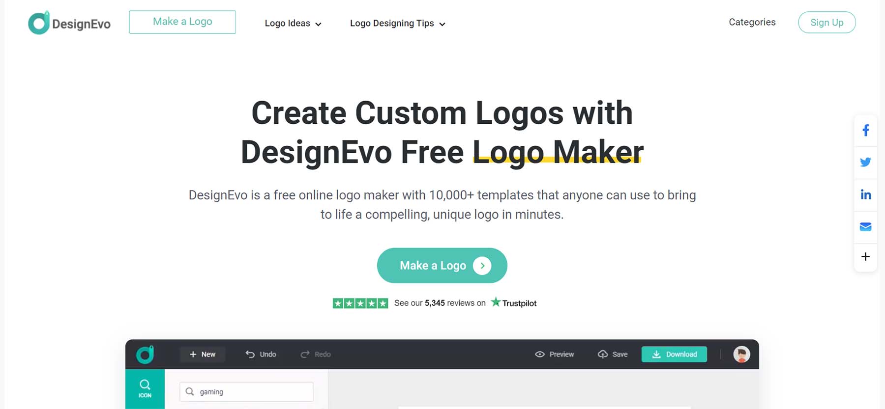 design a free logo online and download it
