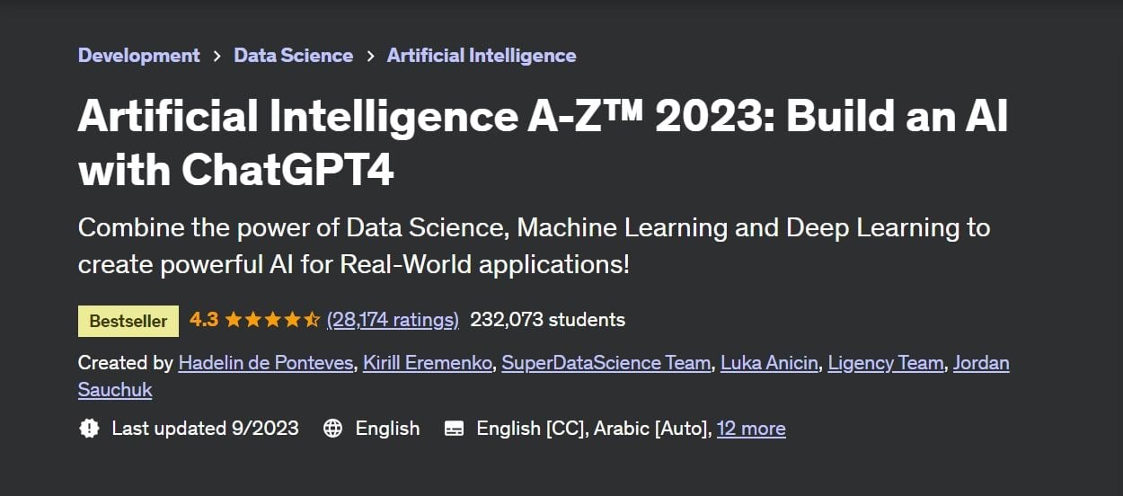 Artificial Intelligence A-Z