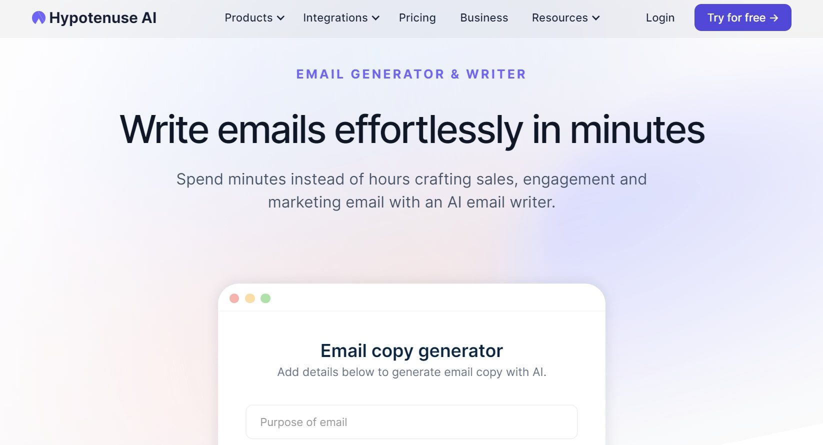 Best AI Email Writing Tools-Hypotenuse AI