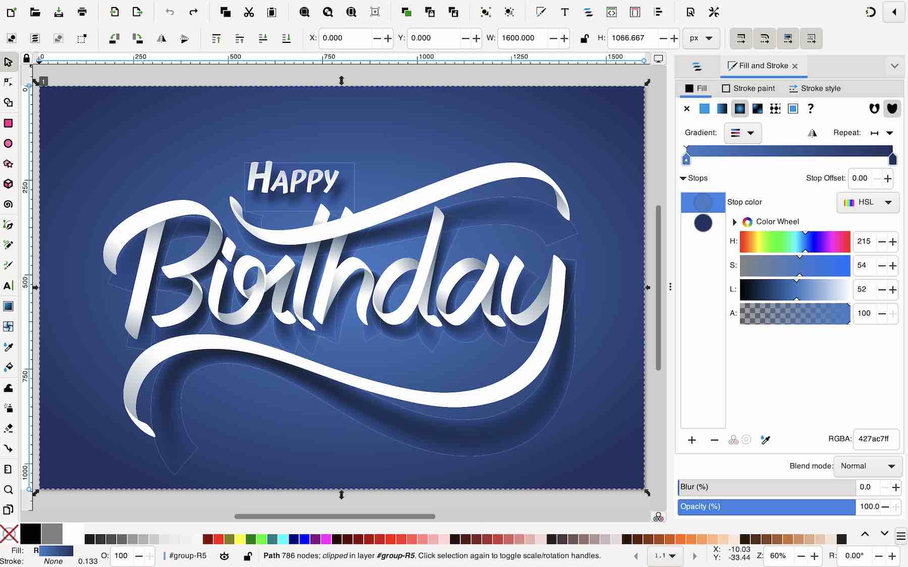 Inkscape Calligraphy Feature Screenshot