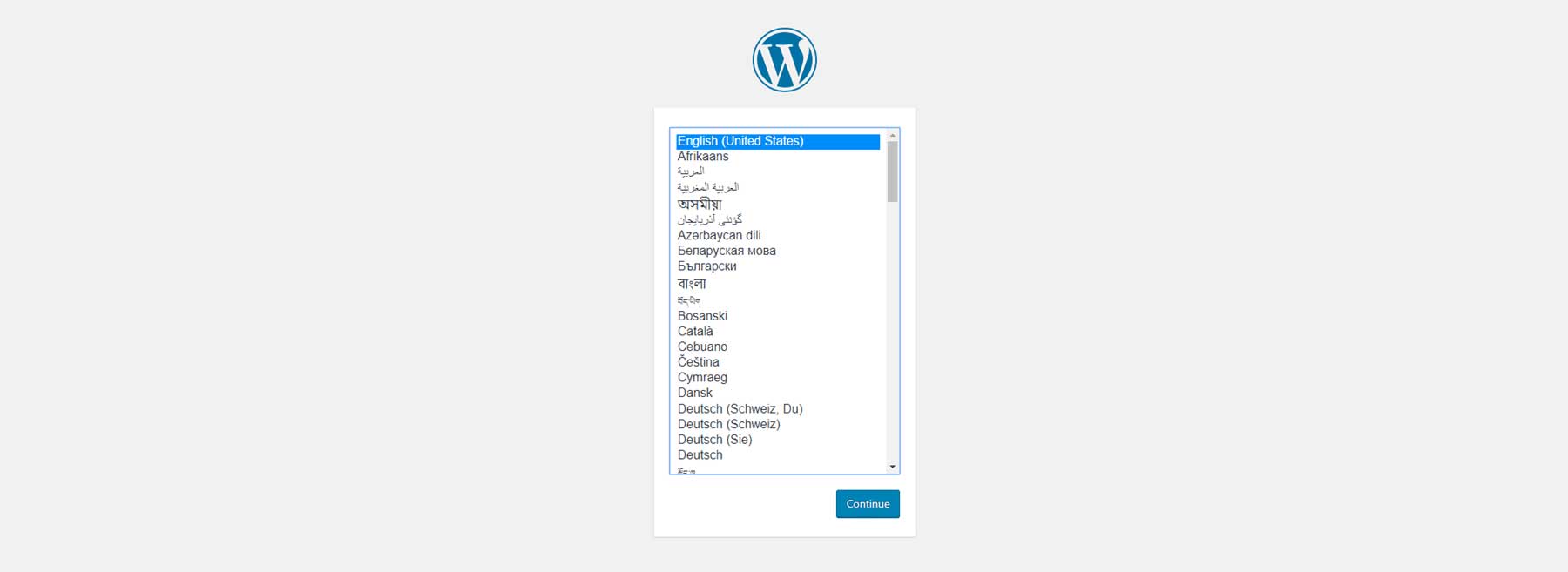 WordPress installer