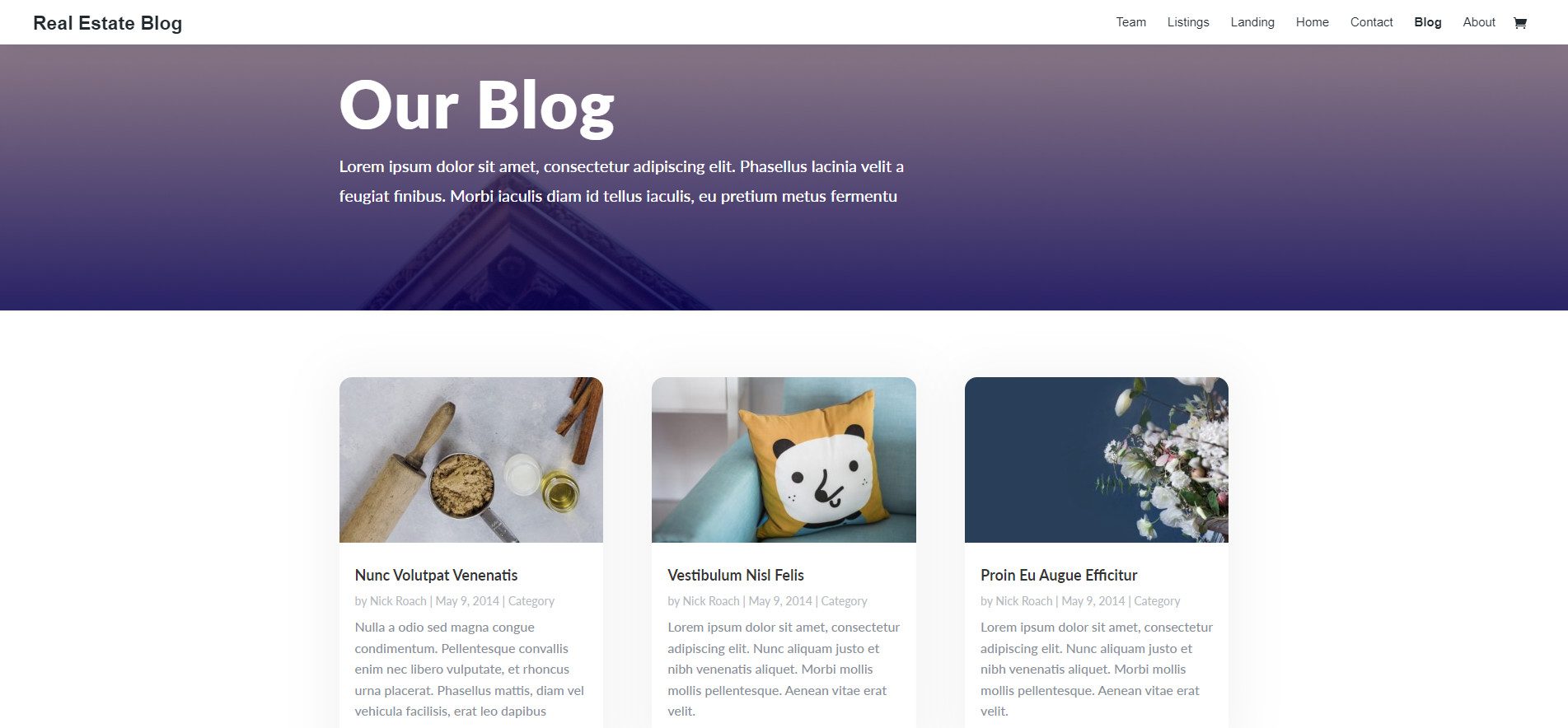Divi Real Estate Layout Pack - Blog Archive Page