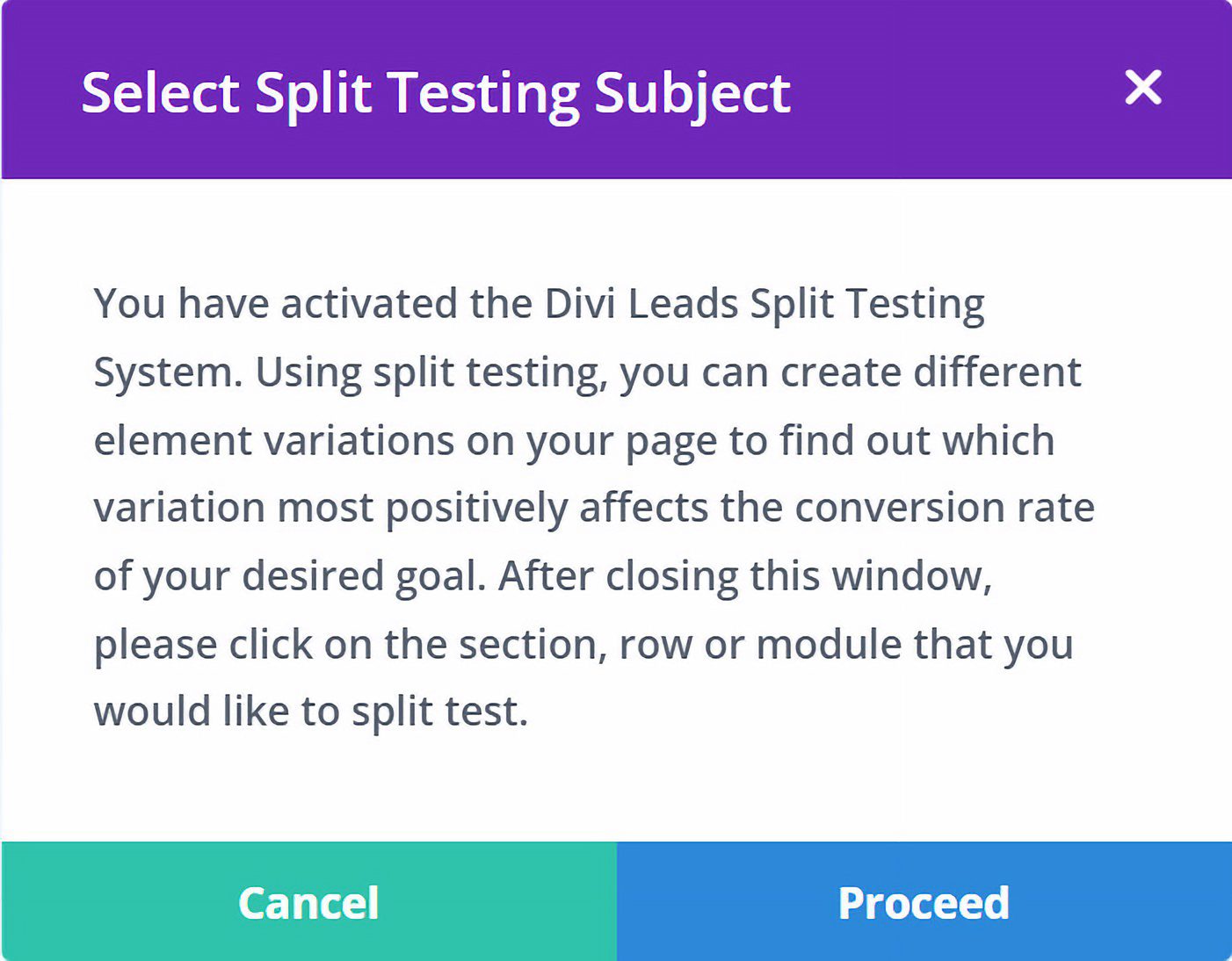 Select Split Testing Subject for the LP A B Test