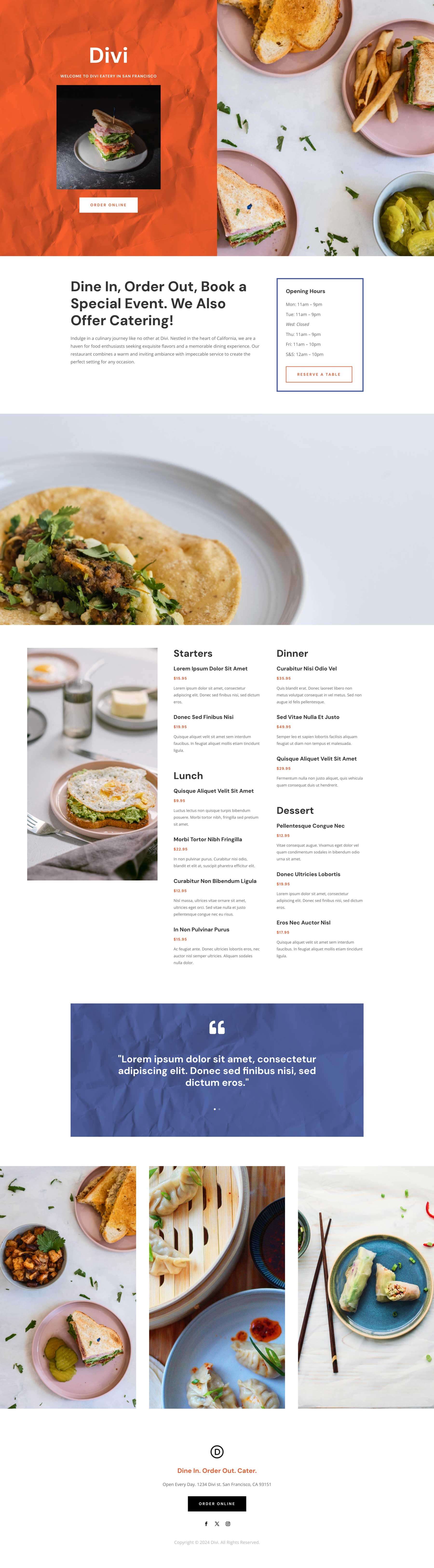 Eatery layout pack