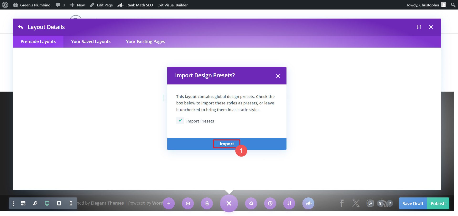 Build New Page with Template Divi - Steps 9