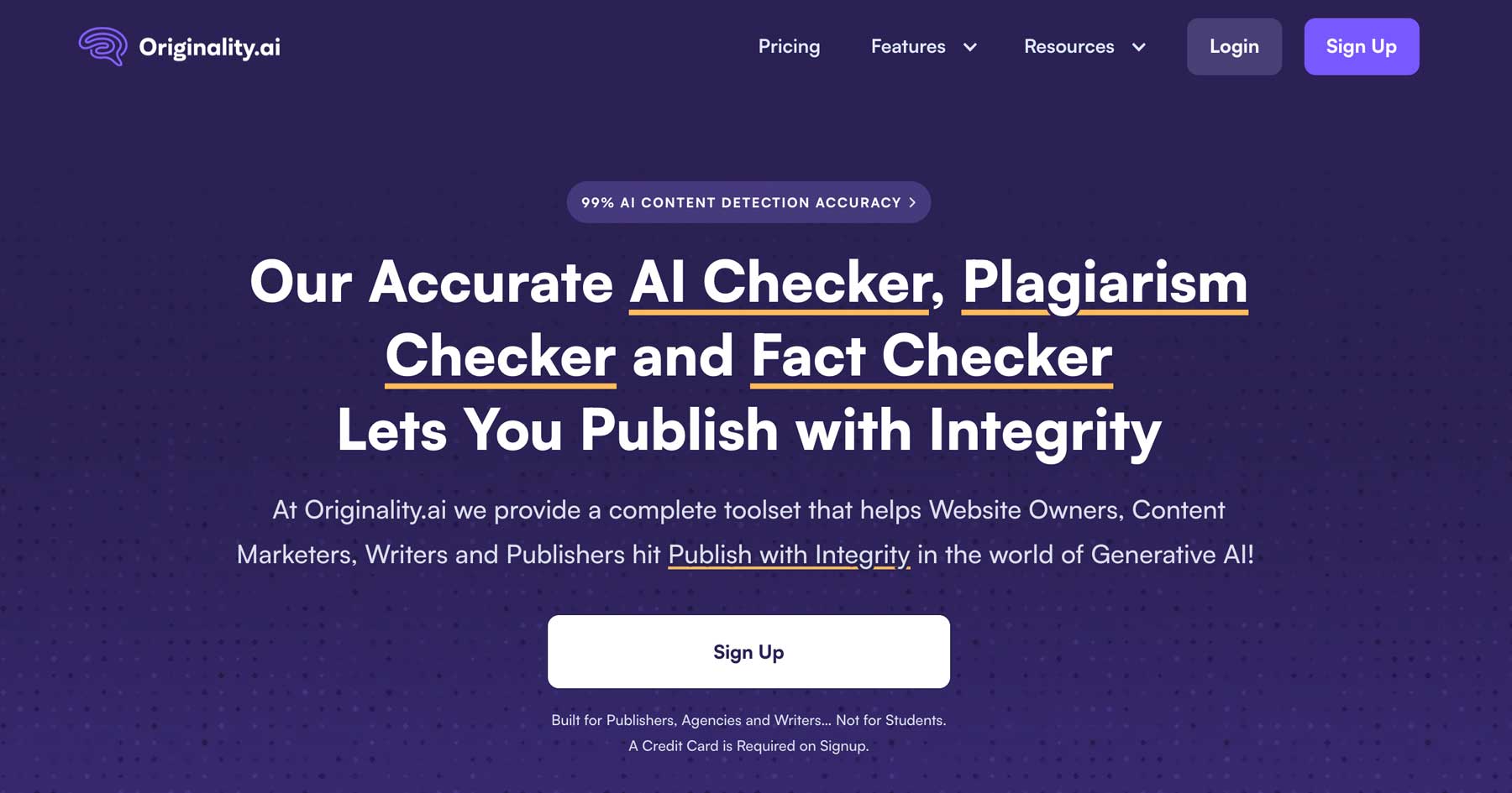 Originality AI plagiarism checker