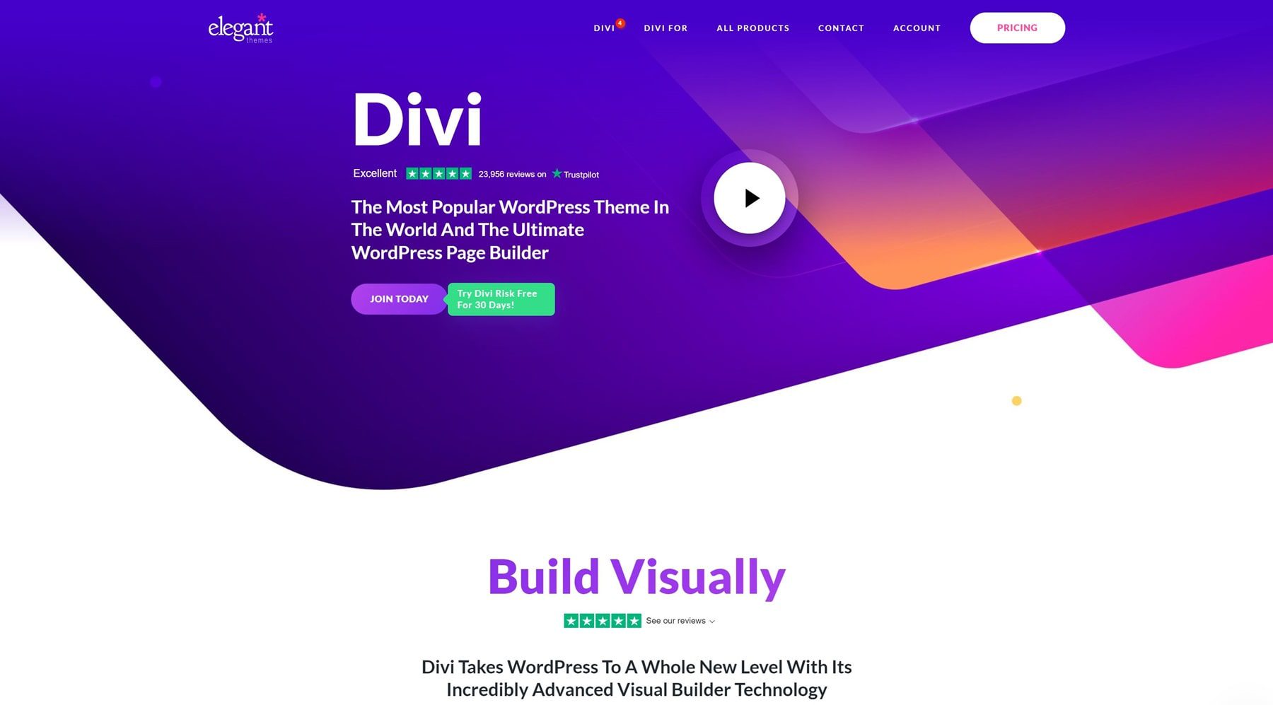 divi product landing page image