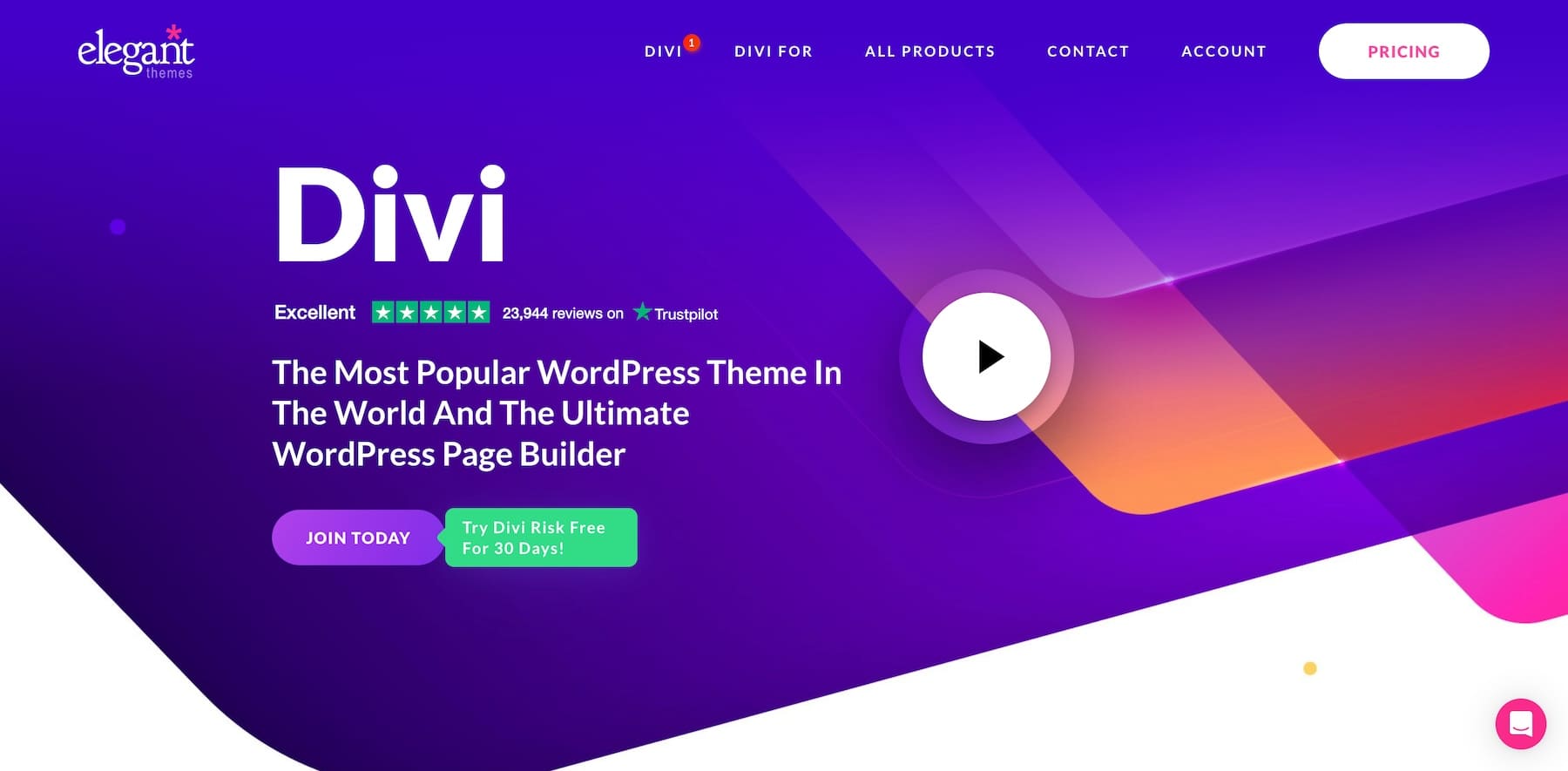 Divi WordPress Theme Homepage