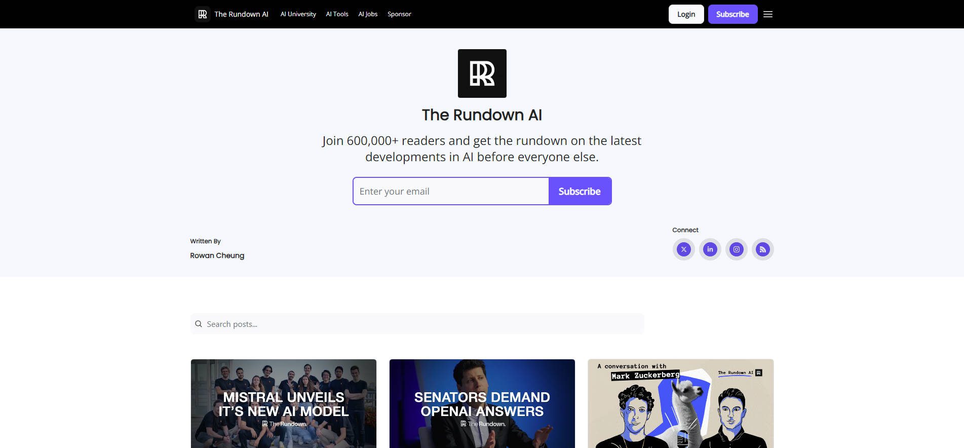 Example - The Rundown AI - Freemium Paid Newsletter