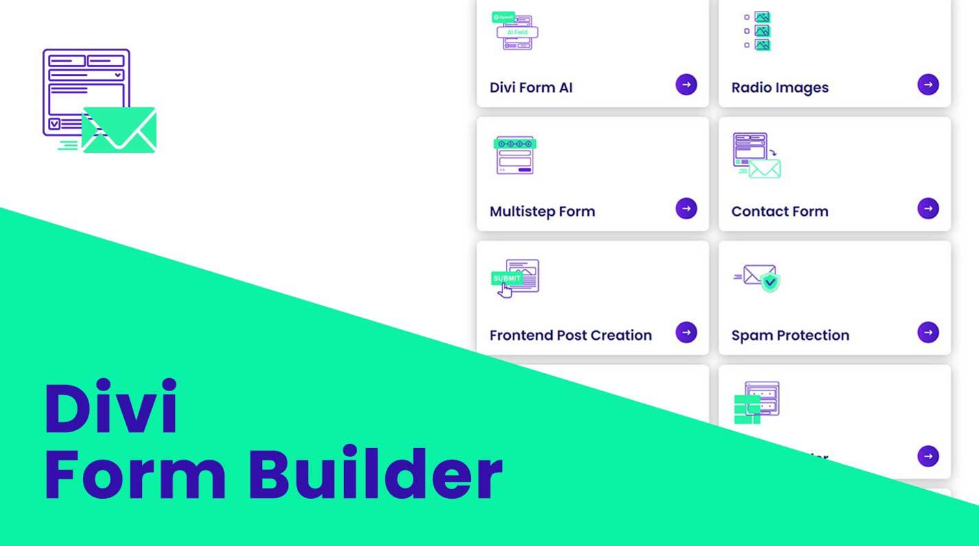 Promotional image for Divi Form Builder