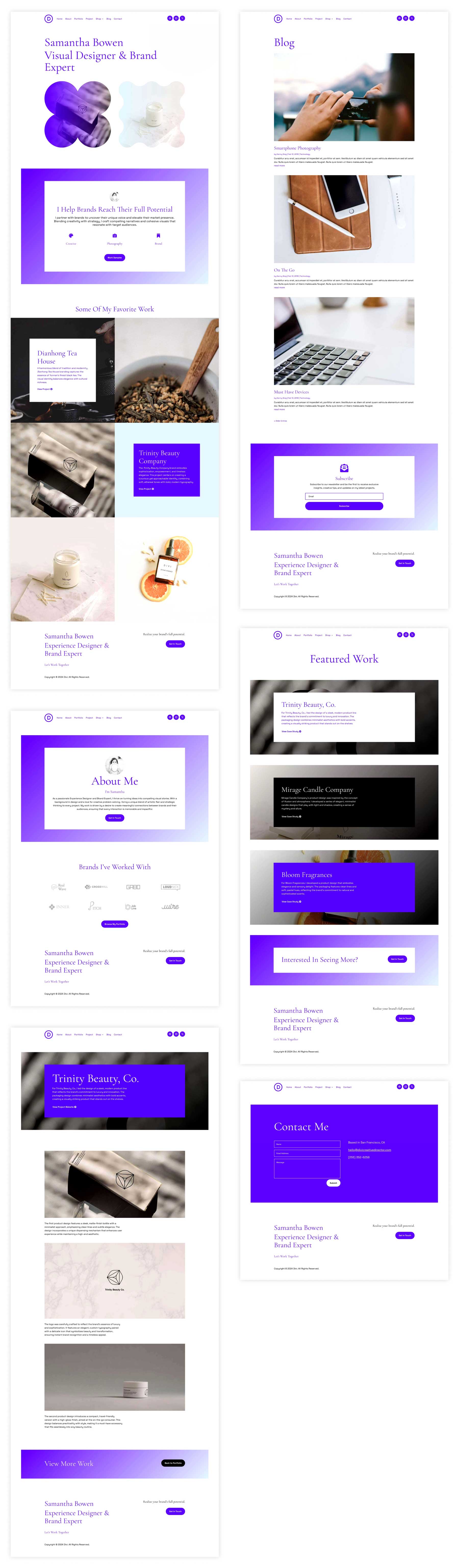 creative director starter site for Divi