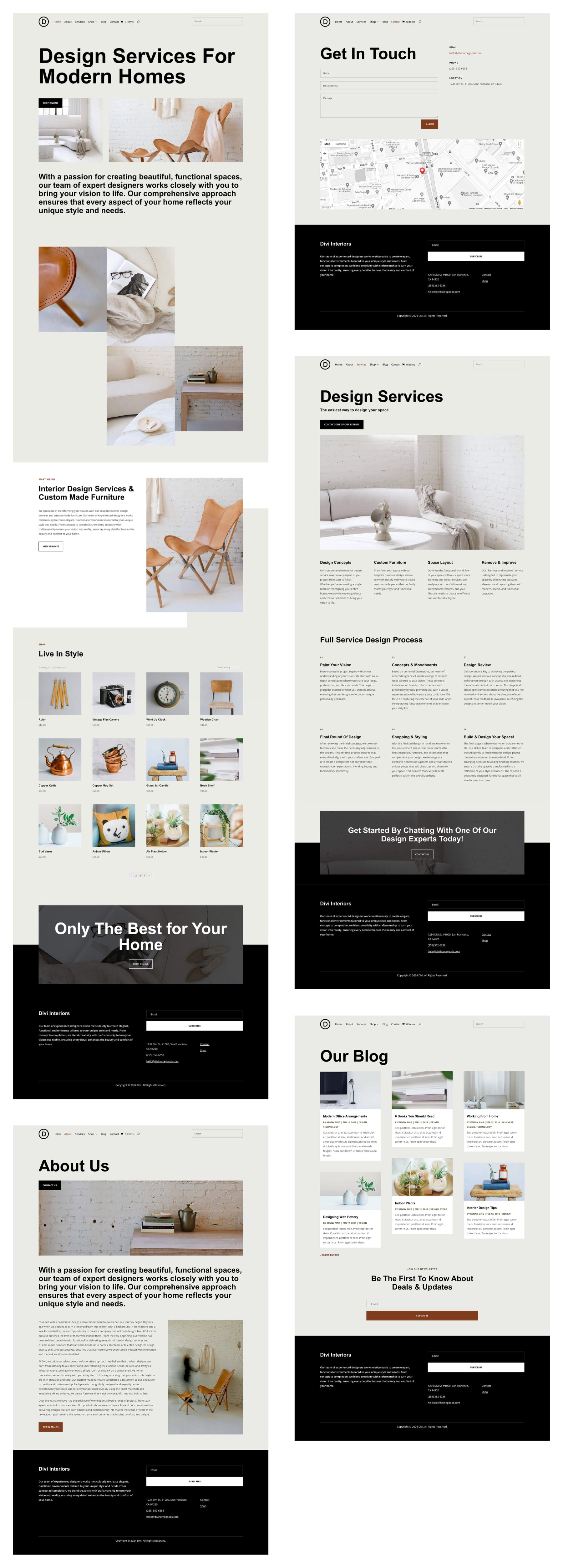 Divi Interior Starter Site