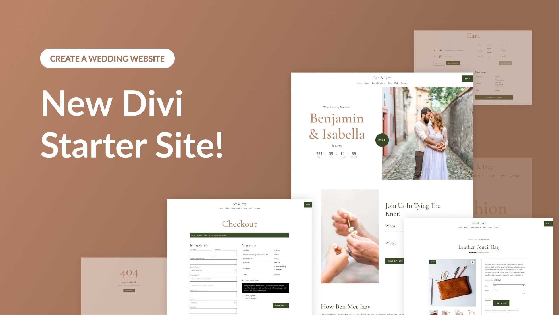 New Divi Starter Site for Weddings (Quick Install)