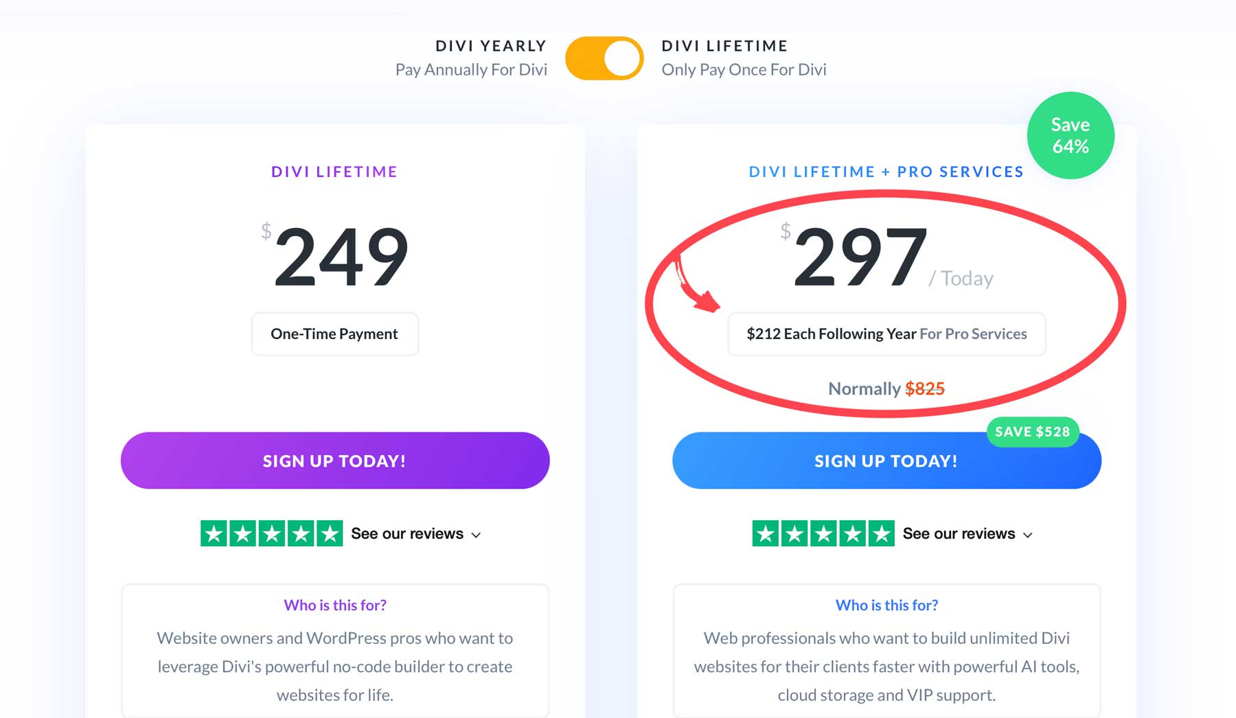 Divi Pro pricing