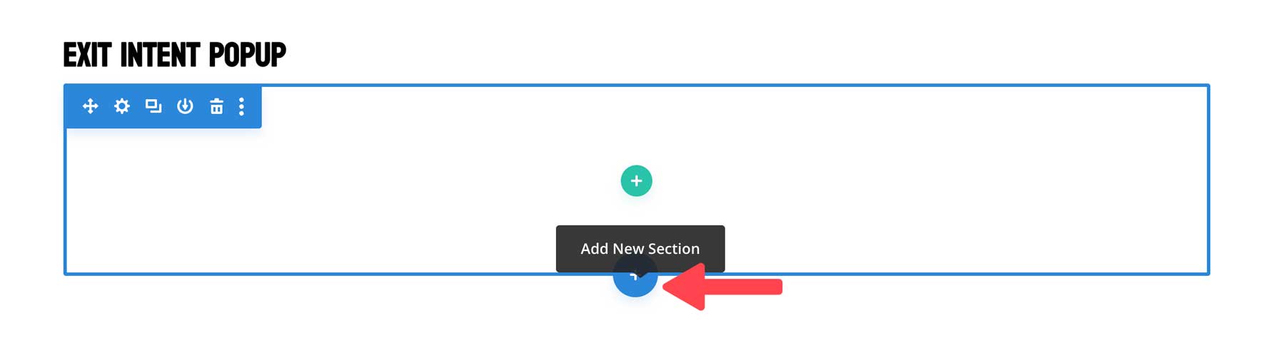 add new Divi section