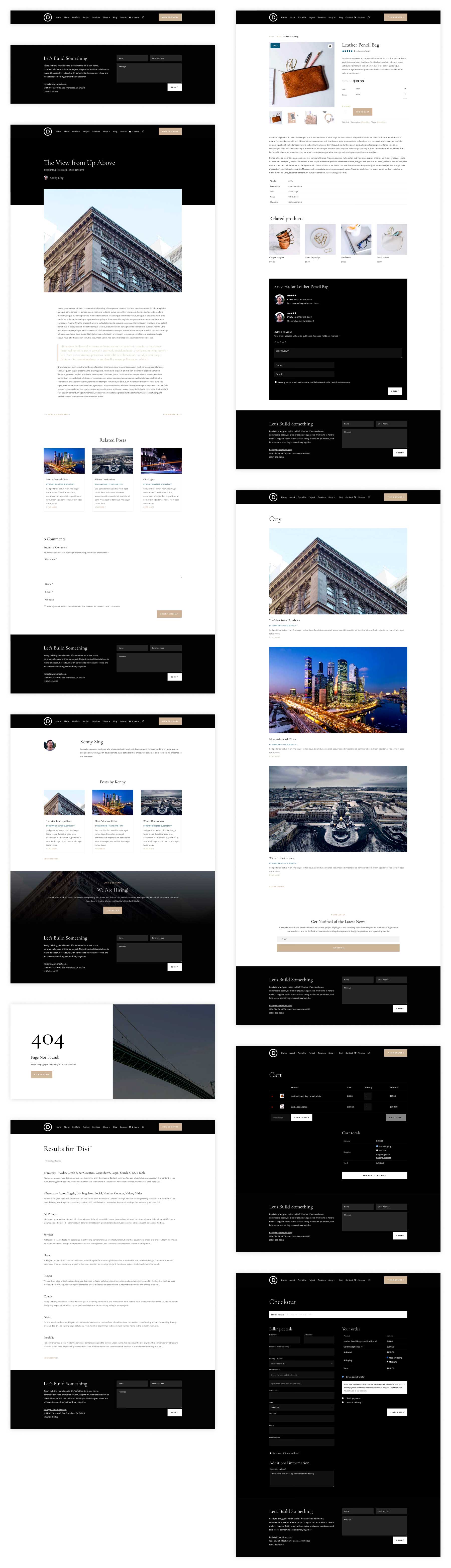 Architect starter site for Divi