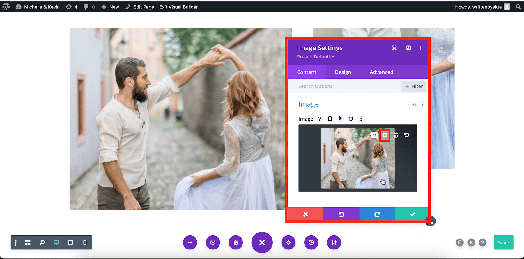 editing images in divi builder