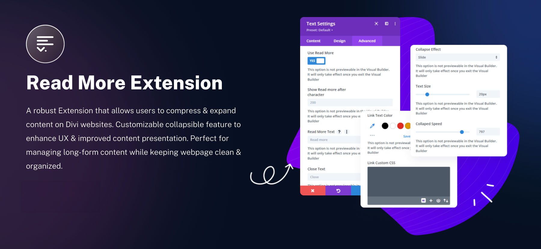 read more extension Divi Essential