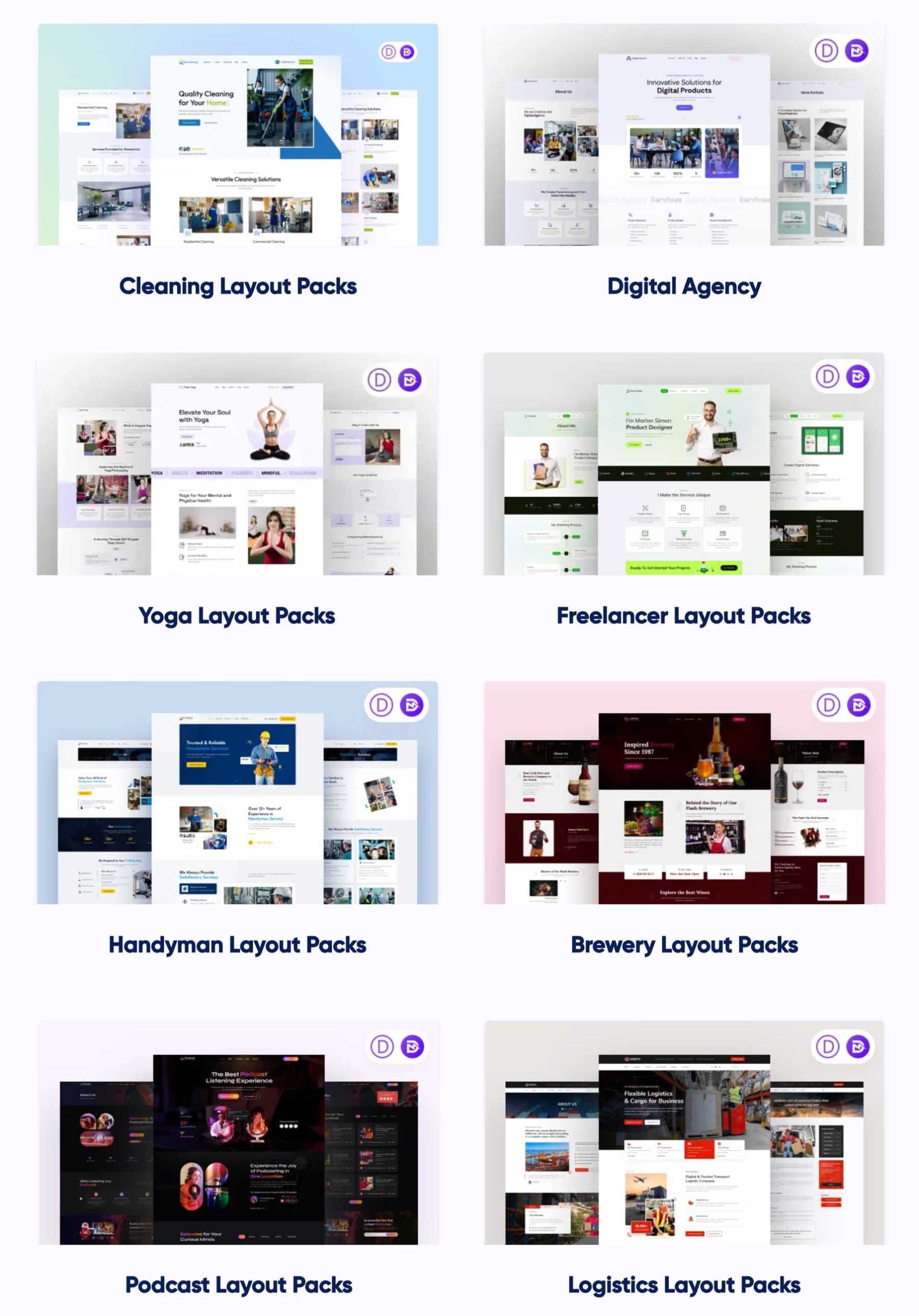 Divi Flash layout packs