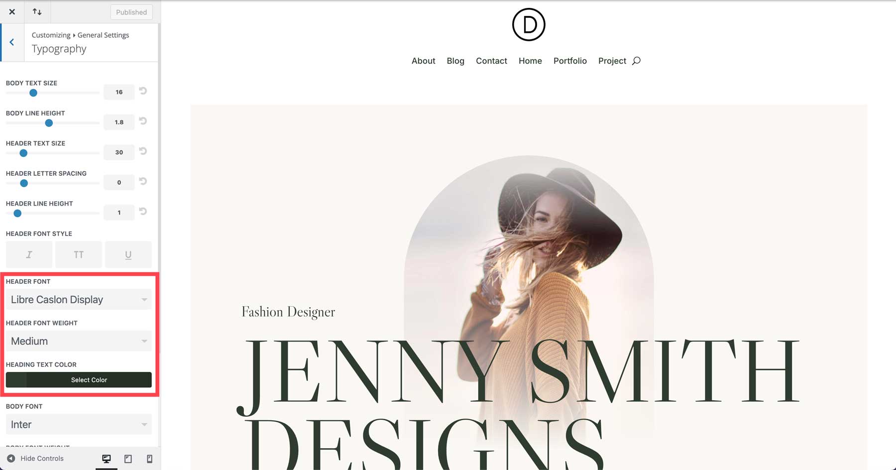 fashion starter site for Divi