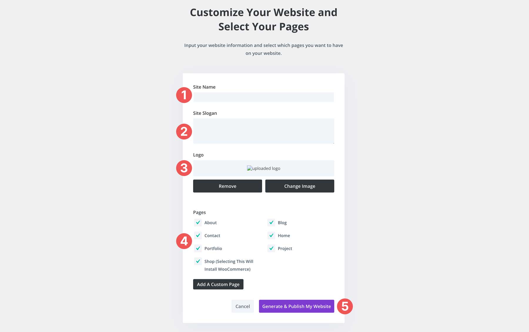 Saas starter site for Divi