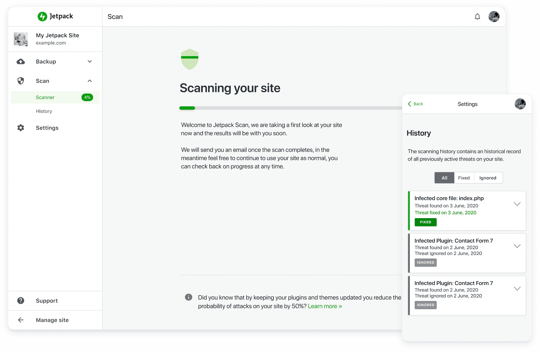 scan sites for malware